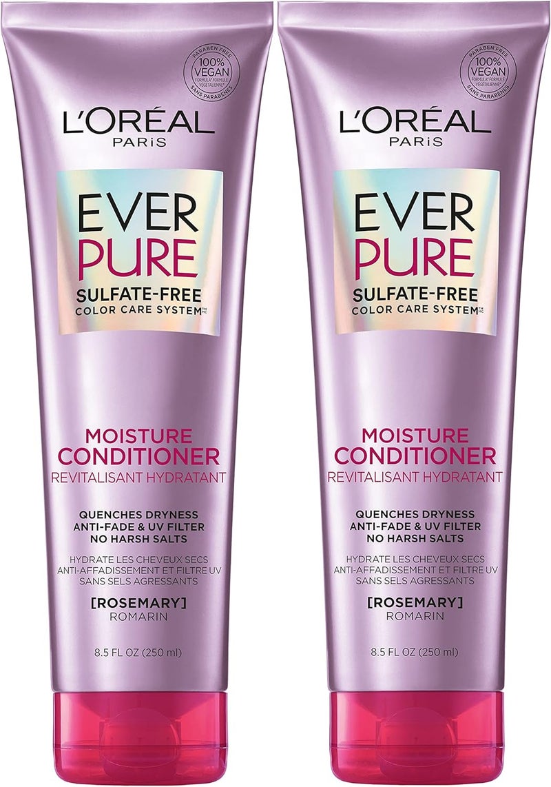 Wet anti slip L'Oreal Paris EverPure Sulfate-Free Moisture Conditioner, 8.5 Ounce (Pack of 2) Various color options - Image 1