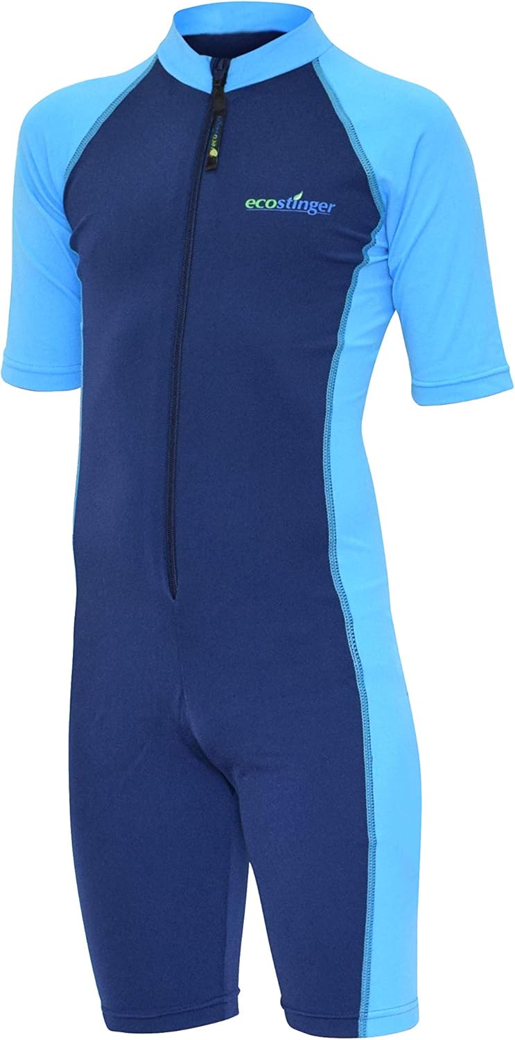 EcoStinger Boys One Piece Sunsuit UV Protection Swimwear UPF50+ Chlorine Resistant Navy Blue - Image 1