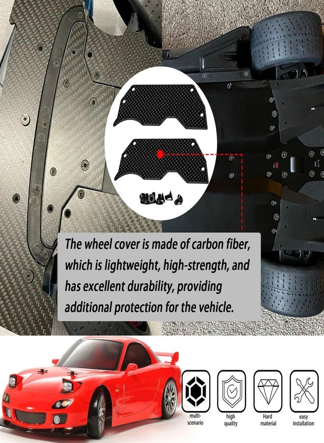 XTPTFABS 2PCS Car-Bon Fiber Air Dam Diffuser/Wheel Covers Ti2154218 Compatible with Arrma Limitless/Infraction 6s BLX - Image 4