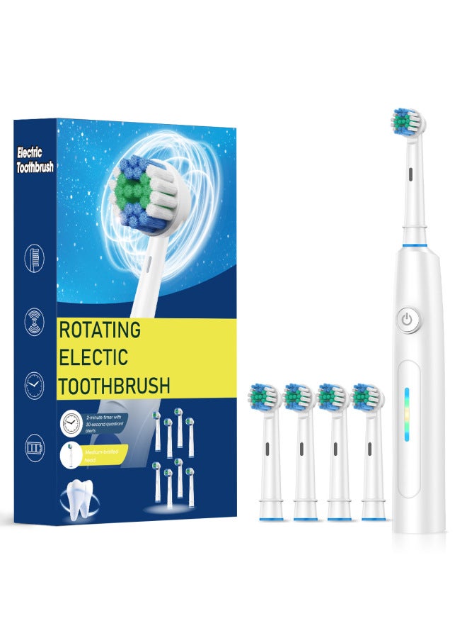 New Rotating Electric Toothbrush Rechargeable English High-end Smart Adult Soft-bristled Toothbrush