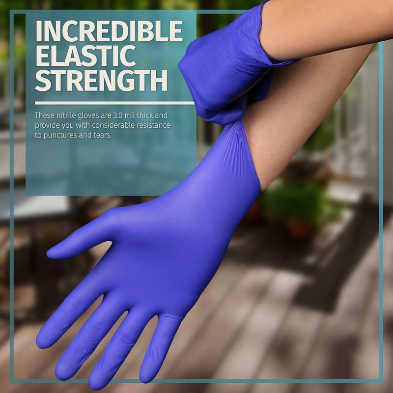 GLOVESKART DARK BLUE NITRILE GLOVES SIZE SMLPACK OF 20305080100 Pieces CEFDAISOIAF CertifiedFood GradeMulti Purpose Disposable GlovesPowder FreeExact Quantity Count Medium 100 - Image 4