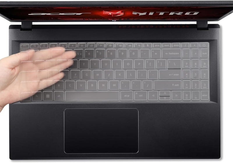 Raya غطاء لوحة مفاتيح سيليكون لأجهزة Acer Nitro V 15 (ANV15-41 / ANV15-51 / ANV15-52) و Acer Aspire 5 (A515-57G / A515-58GM) و Acer Nitro Lite 16 (NL16-71G) لأجهزة الألعاب (TPU شفاف) - Image 4
