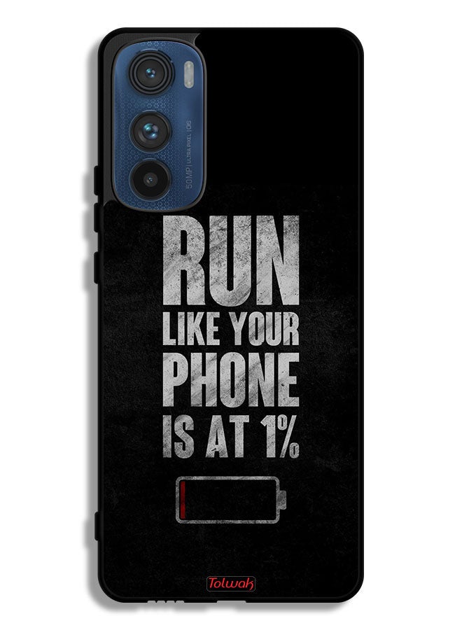 Tolwak Motorola Edge 30 Protective Case Cover Run Like Your Phone Is At 1 Percent - Image 1