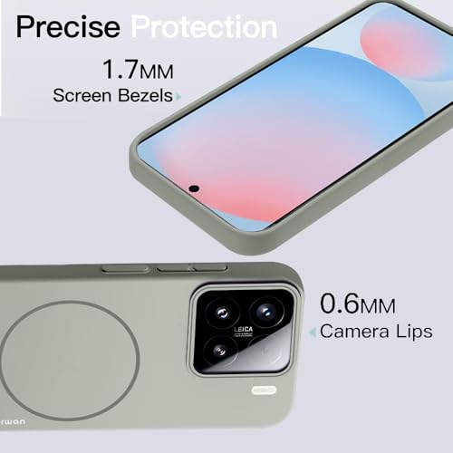KARWAN®️Magnetic Ultra Slim-Fit Back Case Cover for Mi 15 Pro |Hard PC Case Cover| Ultra-Thin & Light Weight with [Ultra Premium Feel] Case for Mi 15 Pro(6.7")(Grey) - Image 4