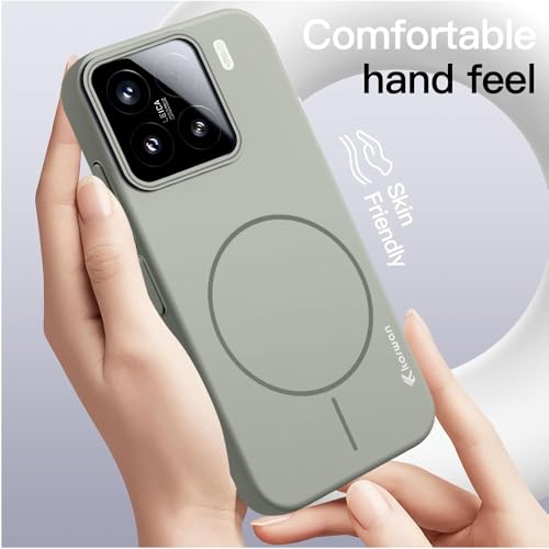KARWAN®️Magnetic Ultra Slim-Fit Back Case Cover for Mi 15 Pro |Hard PC Case Cover| Ultra-Thin & Light Weight with [Ultra Premium Feel] Case for Mi 15 Pro(6.7")(Grey) - Image 2