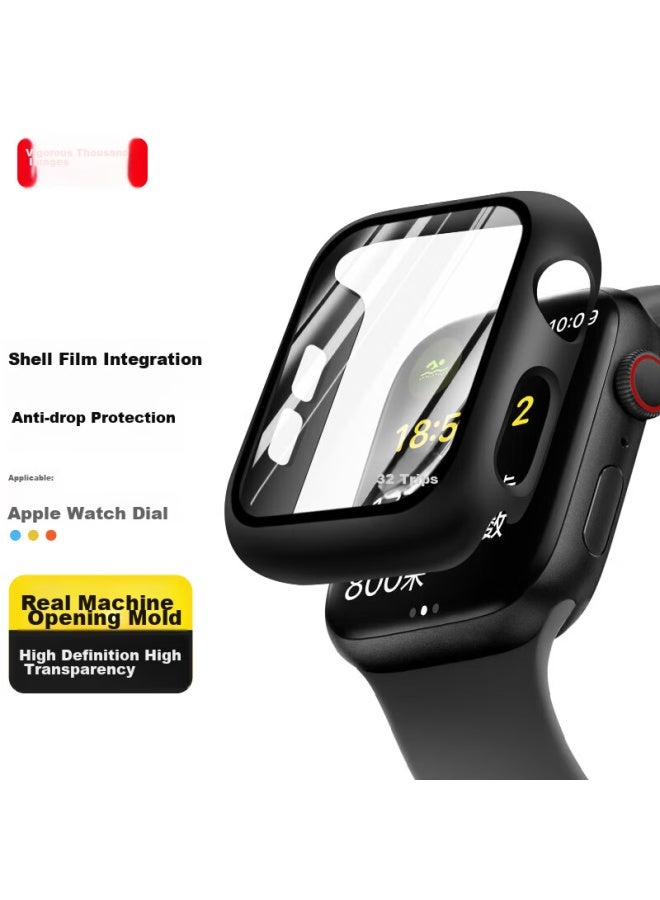Wei Qiantu Weiqianta متوافق مع واقي Apple Watch، مناسب لـ Apple iwatch Ultra 2/S9/8/7/SE، فيلم زجاج مقوى، شاشة كاملة، واقي متكامل مضاد للصدمات - 40mm - Image 1