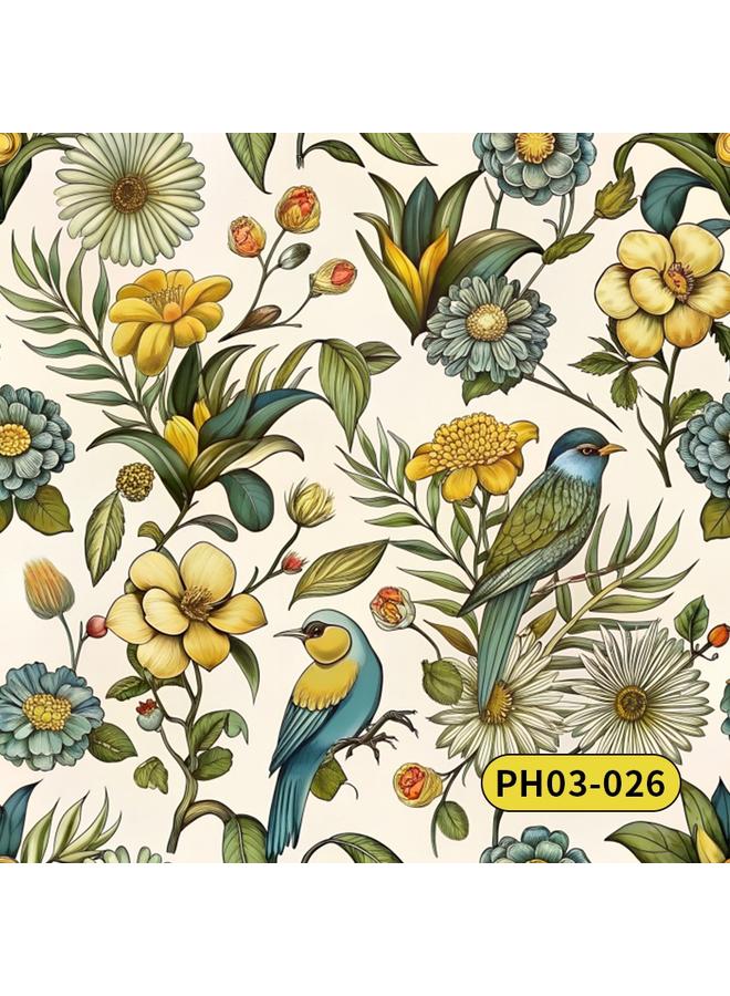 Bluejw French Retro Bunny Wall Wallpaper Self-adhesive Wall Sticker High Color Dirty Resistant Wallpaper Bedroom Warm Wallpaper - Image 1