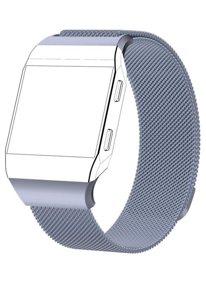 NIBEMINENT For Fitbit Ionic Milanese Watch Strap Space Grey - Image 1