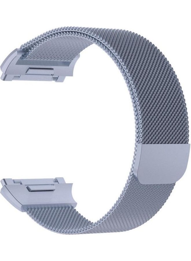 NIBEMINENT For Fitbit Ionic Milanese Watch Strap Space Grey - Image 2