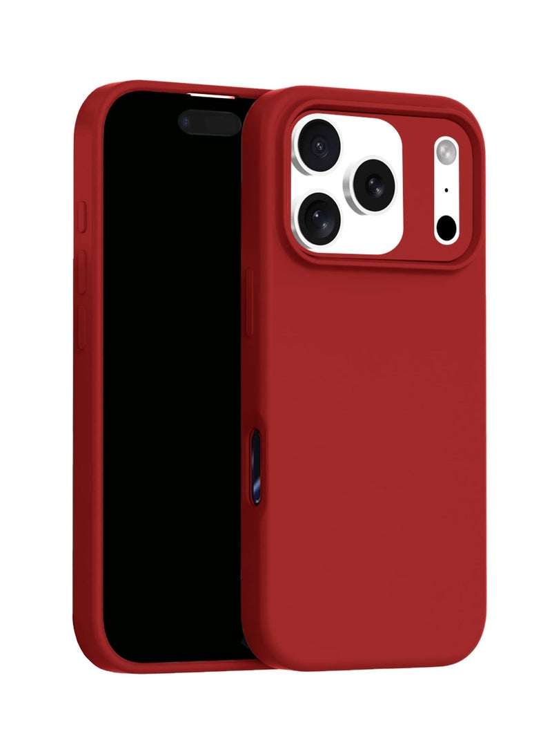 ELTRAZONE Apple iPhone 17 Pro Max 5G 2025 Soft Liquid Silicone Case Cover (Model MCRPSN) in Vibrant Red – Slim, Shock-Absorbent Protective Case with Smooth Matte Finish, Precise Cutouts, Comfortable Grip, and Stylish Design - Image 1