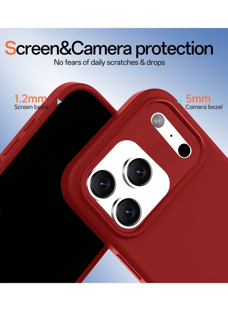 ELTRAZONE Apple iPhone 17 Pro Max 5G 2025 Soft Liquid Silicone Case Cover (Model MCRPSN) in Vibrant Red – Slim, Shock-Absorbent Protective Case with Smooth Matte Finish, Precise Cutouts, Comfortable Grip, and Stylish Design - Image 4