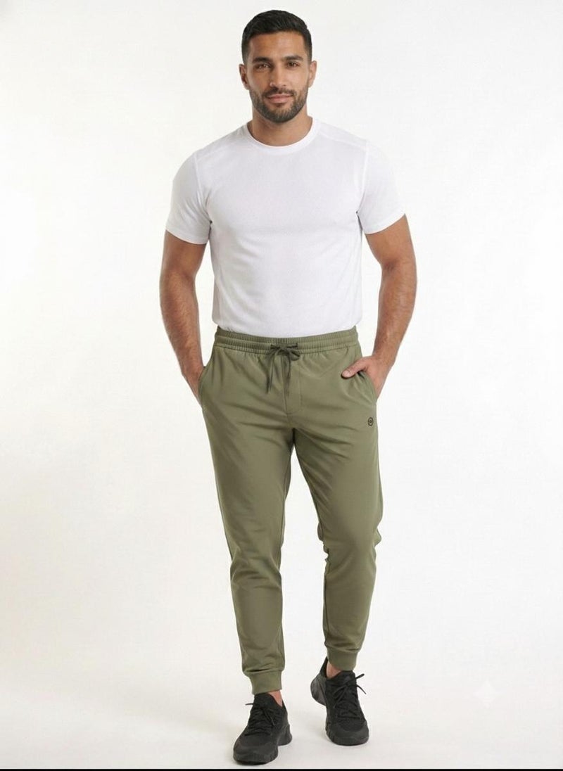 بريما إيس رجالي Joggers عشاق الجيم بريميوم Olive Green - Image 4