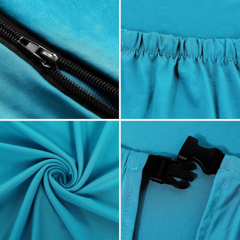 SARAFLORA Gaming Chair Covers - Stretch Washable Slipcovers for Armchair, Swivel, Computer Boss Chair (Teal, X-Large) - Image 5
