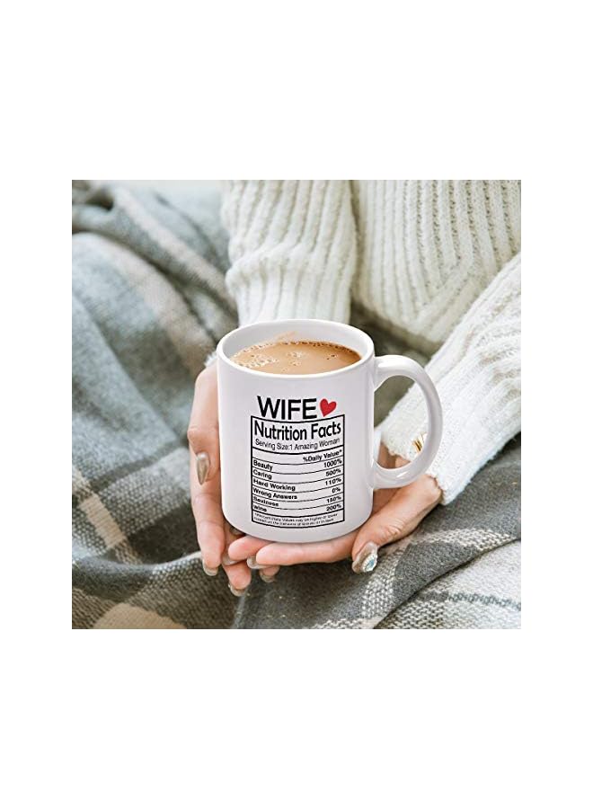 S-TOP Husband and Wife Nutrition Facts Mugs - Couple Coffee Set for Valentine's Day, Anniversary, Wedding - His and Her 11Oz Novelty Gift - Image 2