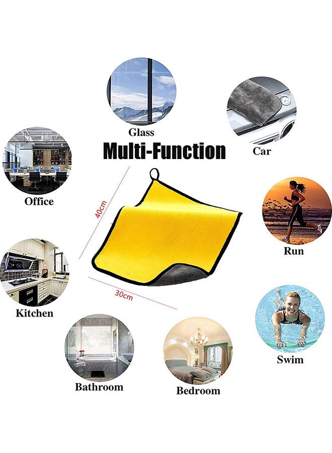 Rock Pow Car Microfiber Cleaning Towel, Car Cleaning Drying Cloth Hemming Auto Detailing Towel Cloth,2Pcs Car Care Cloth Detailing Car Wash Towel for Ultrasoft, Large, Thick and Quick Drying 30x40cm  - Image 2