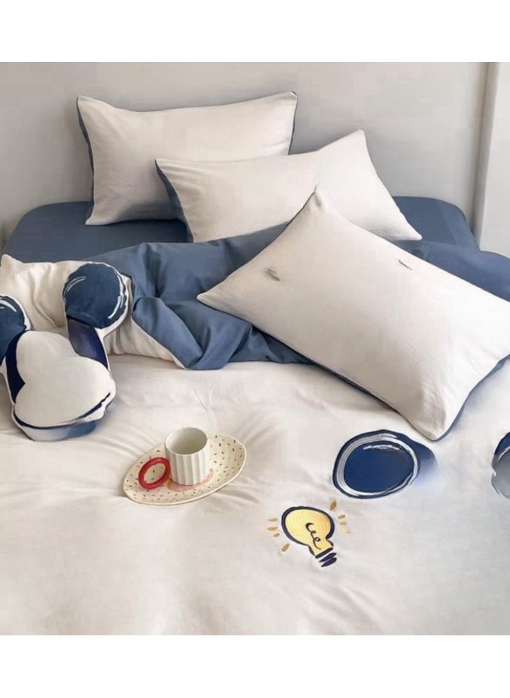 Generic Bed Sheet Style — High End Cartoon Pattern Washed Cotton Bedding Four Piece Set  - Image 3