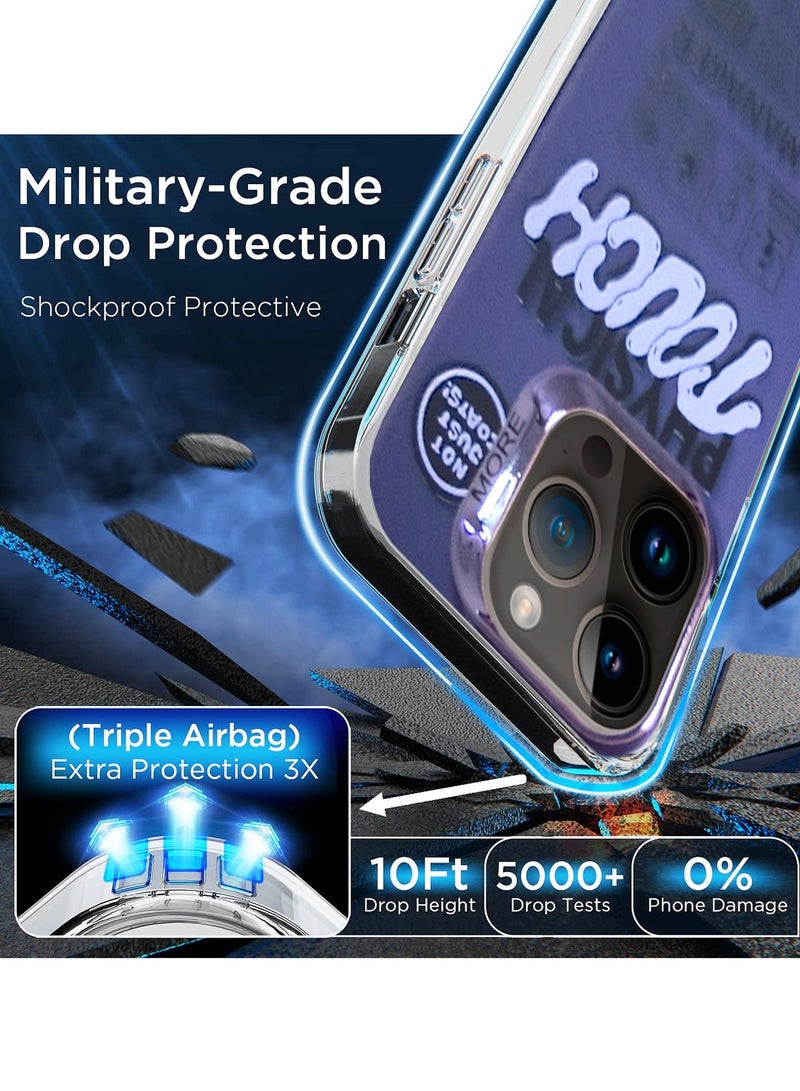 Wtech More Series Colorful Design Protective Case Cover For Apple iPhone 13 Pro 2021 Purple/White - Image 2