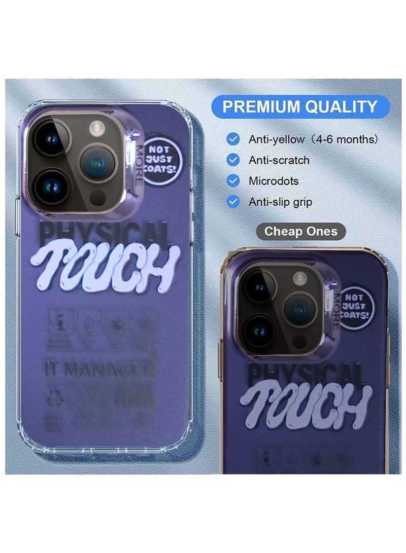 Wtech More Series Colorful Design Protective Case Cover For Apple iPhone 13 Pro 2021 Purple/White - Image 3