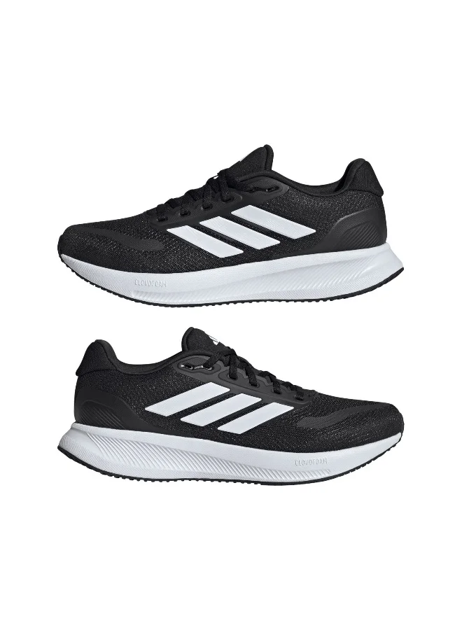 adidas حذاء ران فالكون 5 أسود للجري للرجال مقاس 6.5