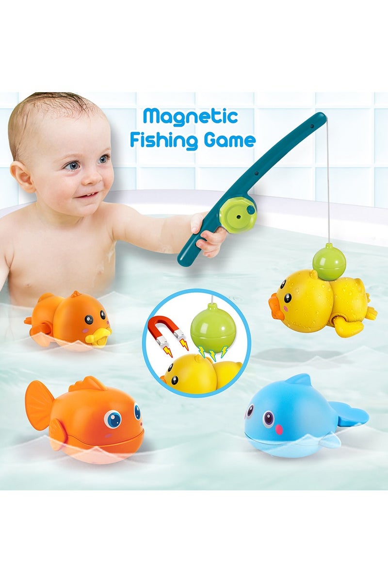 Baby bath toys children's bathing club swimming and playing in the water baby magnetic fishing parent-child interactive play - Image 2