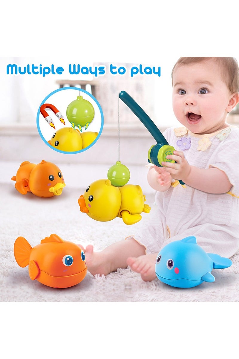 Baby bath toys children's bathing club swimming and playing in the water baby magnetic fishing parent-child interactive play - Image 1