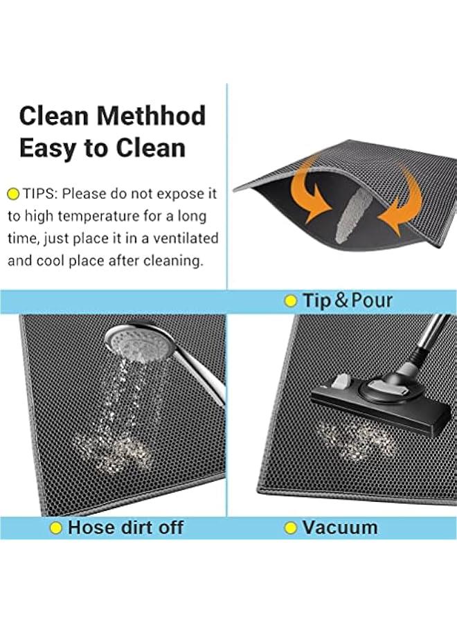 Generic Cat Litter Mat Double Layer Waterproof Urine Proof Trapping Mat 1 Pack (Gray, 24x15 Inch (Pack of 1))  - Image 5