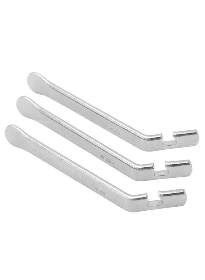 RISK 3Pcs Bike Tire Levers Stainless Steel High Hardness Light Weight Ergonomic Design Rounded Corner Durable Tire Spoons - Image 3