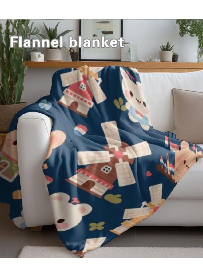 عام بطانية رقيقة من الفانيلا الكرتونية للأطفال والرضع (دافئة ومريحة، ومناسبة للنوم والألعاب) 70 سم * 100 سم - Image 5