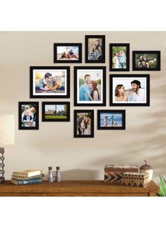 Art Street Virtue Set of 11 Black Wall Photo Frame, Picture Frame for Home Decor (Size - 5x7, 8x10)