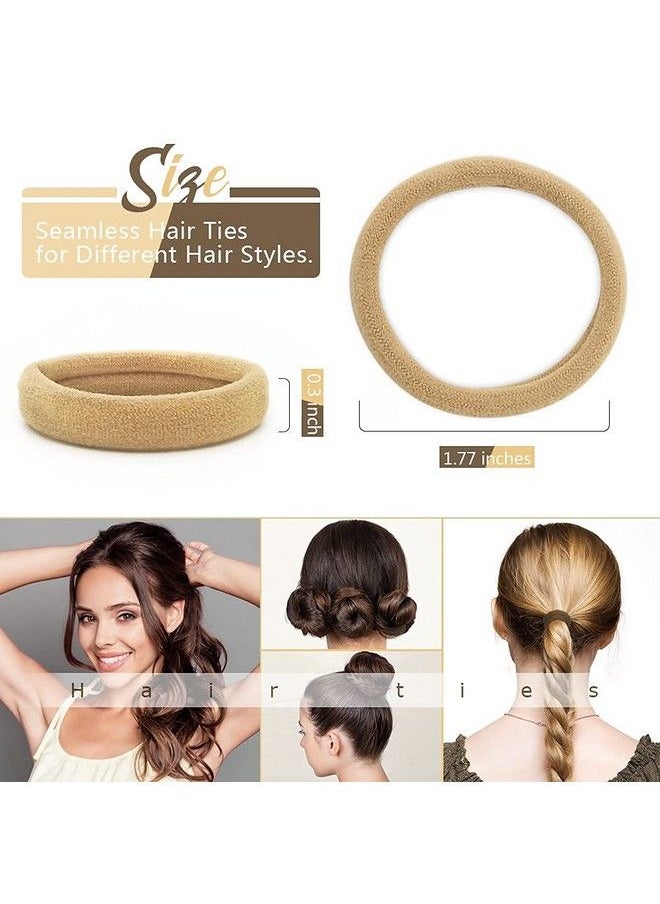 Dreamlover Hair Ties Seamless Ponytail Holders No Damage Neutral Color 50 Pack  - Image 4