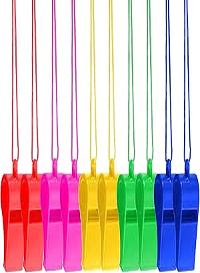 GORILLAPLANET 10 Colourful Children Whistles - Great for party's, Events, Sports day