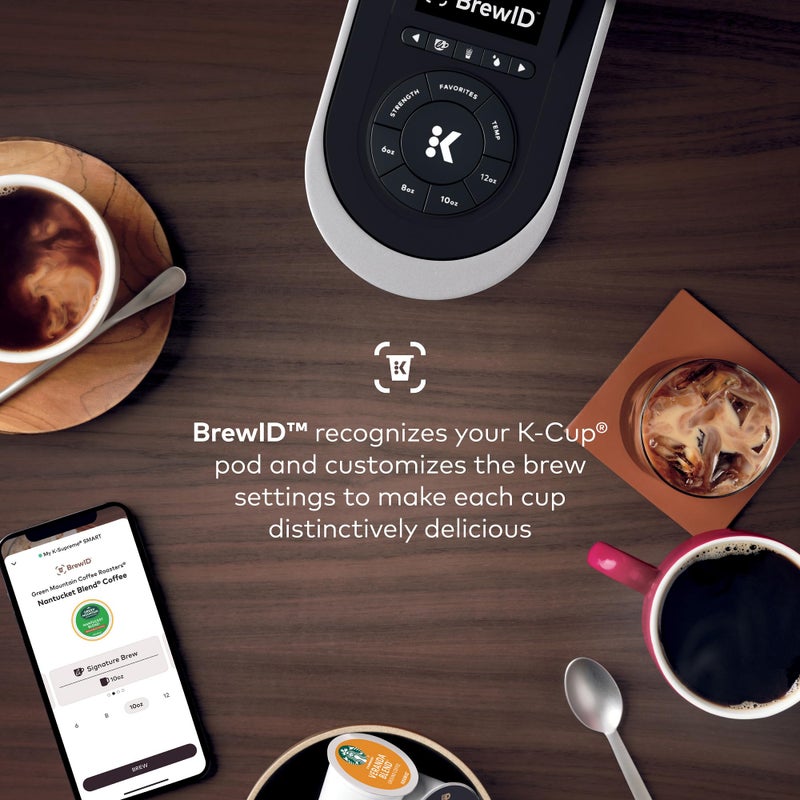 Keurig صانعة القهوة كوريغ K-Supreme SMART، تقنية MultiStream، تحضر أحجام أكواب من 6-12 أونصة، أسود - Image 4