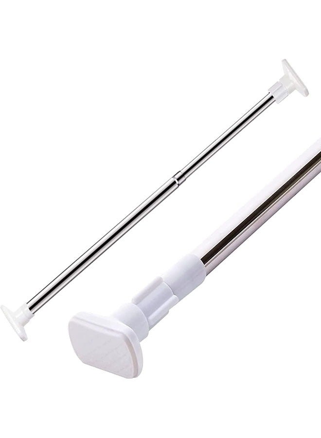 يلا جوي غير قابل للتعديل قضيب الحفر ، قابل للسحب شماعات الملابس ، 70-120cm الفولاذ المقاوم للصدأ غير قابل للتعديل قضيب الحفر متعددة الوظائف المستخدمة في الملابس ، خزانة ، دش ، مطبخ ، نافذة قابل للتعديل قضيب ستارة الحمام ، قطرها 22mm - Image 1