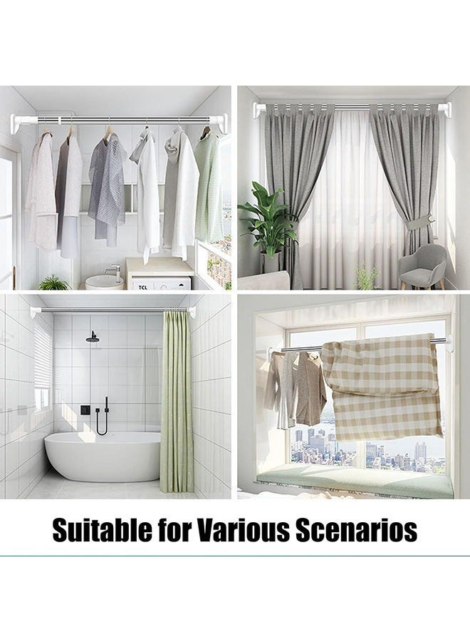 يلا جوي غير قابل للتعديل قضيب الحفر ، قابل للسحب شماعات الملابس ، 70-120cm الفولاذ المقاوم للصدأ غير قابل للتعديل قضيب الحفر متعددة الوظائف المستخدمة في الملابس ، خزانة ، دش ، مطبخ ، نافذة قابل للتعديل قضيب ستارة الحمام ، قطرها 22mm - Image 4