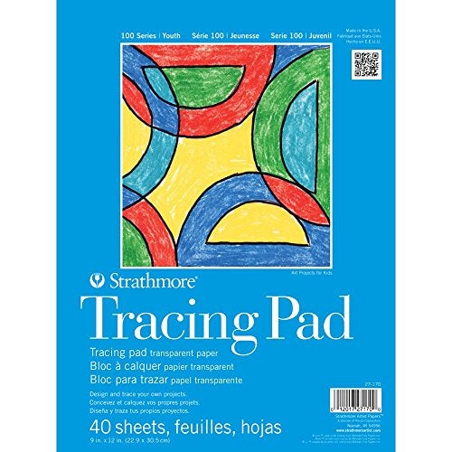 Strathmore (27-170 100 Series Youth Tracing Pad, 9"x12" Tape Bound, White, 40 Sheets - Image 1