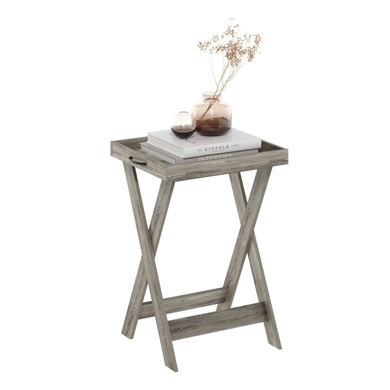 Furinno Furinno Classic Tray Table with Removable Tray French Oak 