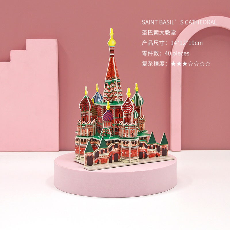 Children'S 3D Three-Dimensional Puzzle Boys And Girls Educational Toys Paper House Model Handmade Diy Stall Spot - Image 1
