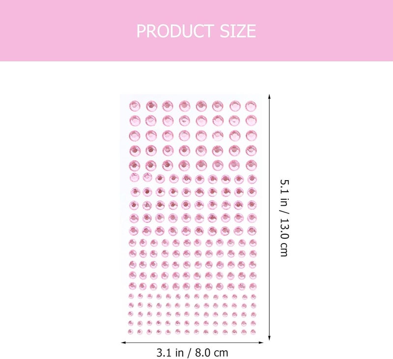 6 Sheets Self Adhesive Rhinestones Face Gems Stickers for Crafts DIY Pearl Crystal Nail Makeup Decoration Random Color - Image 2