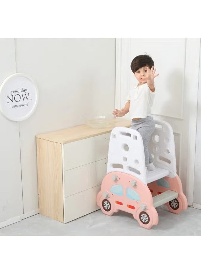 فول جوي مجموعة مقعد وكرسي علي شكل سيارة متعدد الأغراض (مقعد المطبخ، التدريب على استخدام المرحاض) وكرسي طعام,39*62*72 سم - Image 2