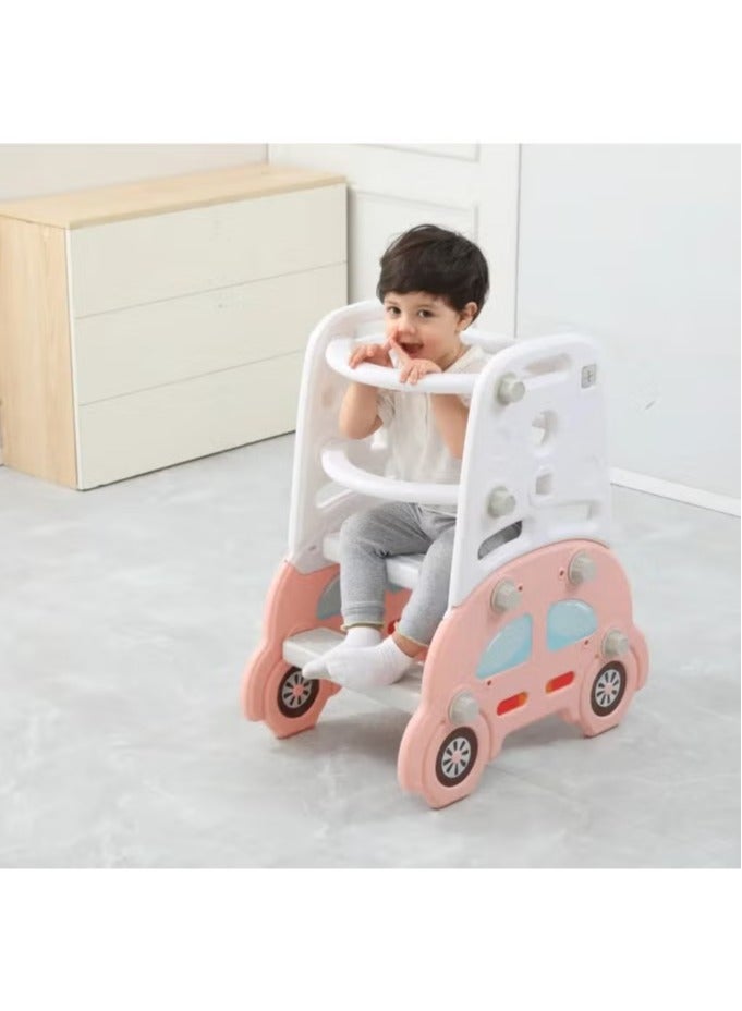 فول جوي مجموعة مقعد وكرسي علي شكل سيارة متعدد الأغراض (مقعد المطبخ، التدريب على استخدام المرحاض) وكرسي طعام,39*62*72 سم - Image 3