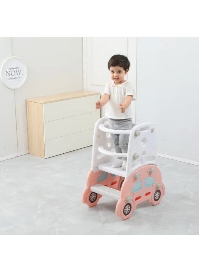 فول جوي مجموعة مقعد وكرسي علي شكل سيارة متعدد الأغراض (مقعد المطبخ، التدريب على استخدام المرحاض) وكرسي طعام,39*62*72 سم - Image 4