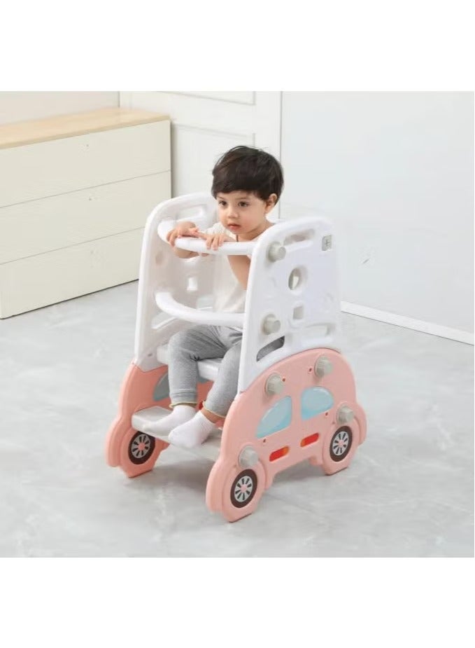 فول جوي مجموعة مقعد وكرسي علي شكل سيارة متعدد الأغراض (مقعد المطبخ، التدريب على استخدام المرحاض) وكرسي طعام,39*62*72 سم - Image 5