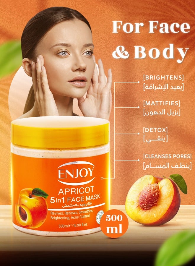 ENJOY Face & Body 5-in-1 Whitening Mask – Apricot Extract | Brightening & Skin Renewal - Image 2