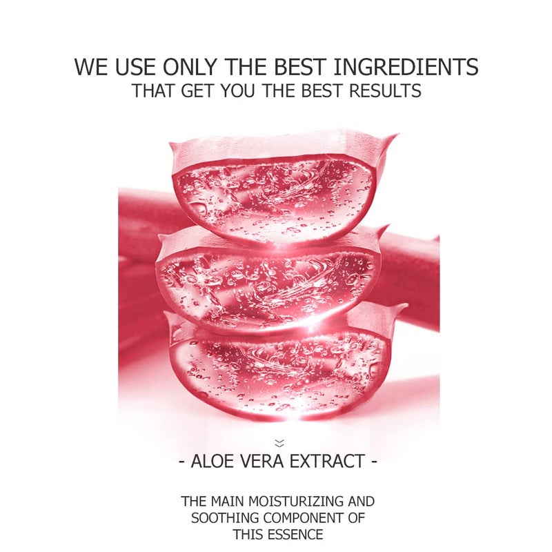 BIOAQUA Aloe Vera Extract Pink Gel Hydrating Moisturizing Soothing Skin Care Essence 300g/10.58oz - Image 3