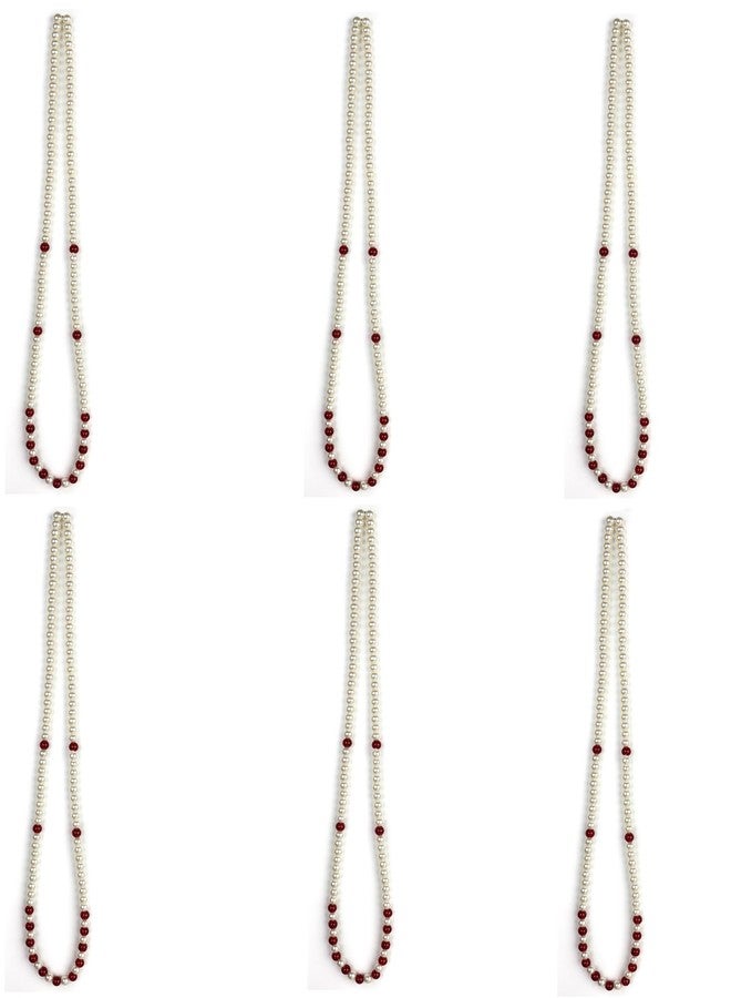 PIHU CREATION Mens Necklace, Specially for Groom,Pearl with Single Layered Design For Men (6) - Image 1