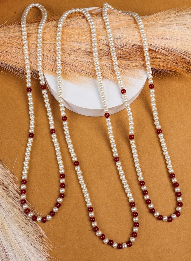 PIHU CREATION Mens Necklace, Specially for Groom,Pearl with Single Layered Design For Men (6) - Image 5