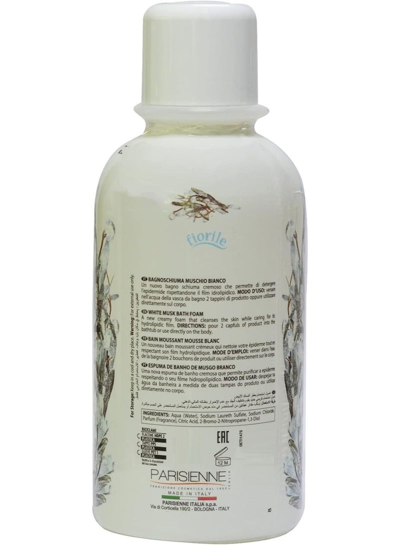 Parisienne Fiorile White Musk Bath Foam Ph Neutral 1000 ML - Image 2