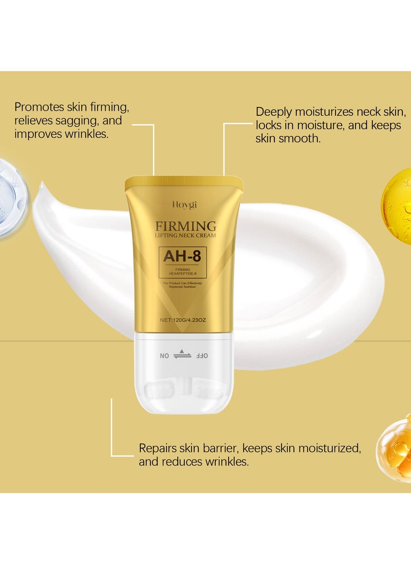 Hoygi - Ah-8 Firming Neck Cream,Firming Neck Cream With Roller,Anti-Aging,Hydrating & Lifting,120g/4.23oz (1PCS) - Image 1