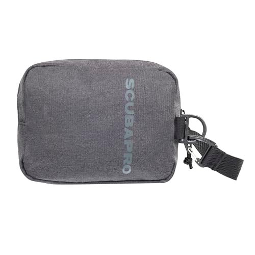 SCUBAPRO Definition Mask 2 Dive Bag with Webbing Strap for Scuba Diving Gear, Premium Recycled Two-Tone Gray Fabric - Image 2