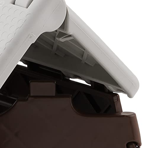Primelife 7 Inches Plastic Super Strong Folding Step Stool for Adults and Kids, Kitchen Stepping Stools, Garden Step Stool Kitchen Stool (Brown - White)(Prime) - Image 4